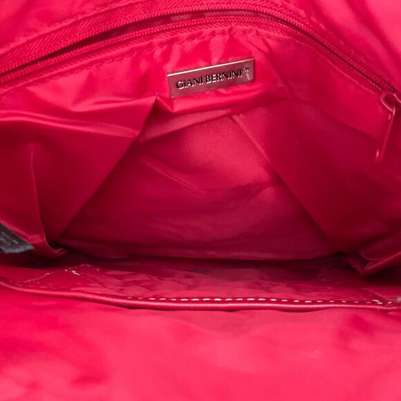 Giani Bernini Red Genuine Leather Cross Body Bag Sholuder Handbag + logo key fob - Picture 8 of 16